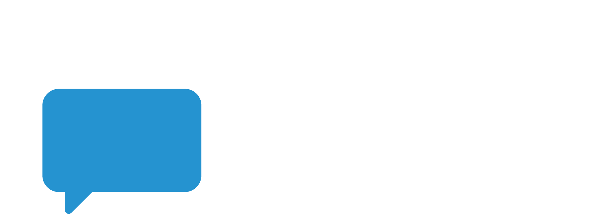 Light blue speech bubble