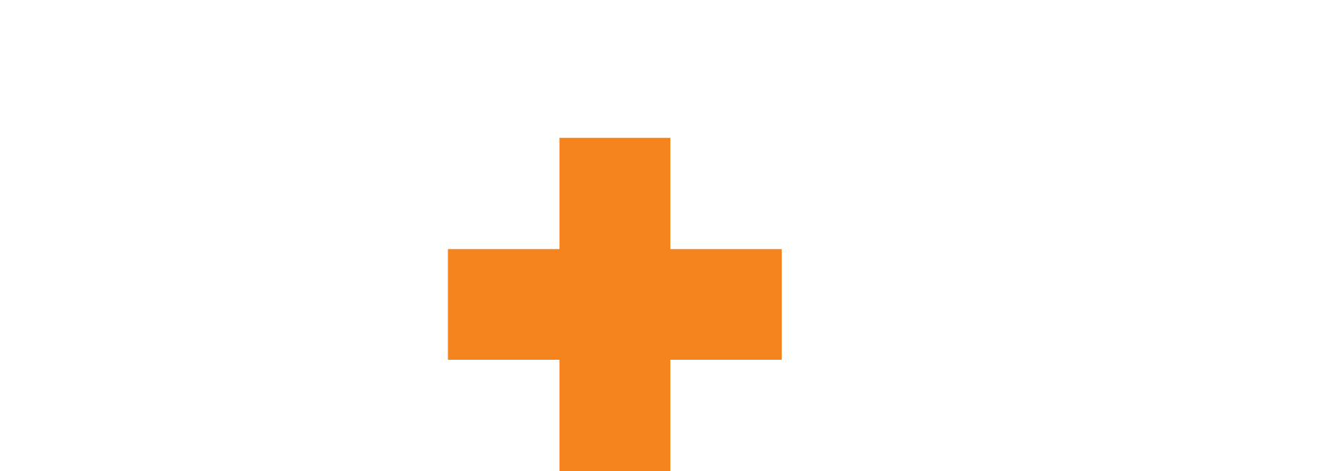 Orange medical plus sign icon