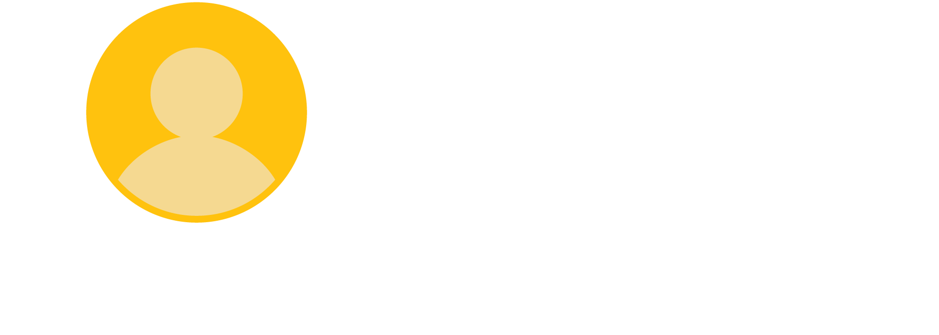 Yellow bubble with a person icon inside
