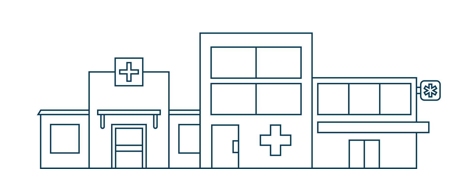 Emergency room and hospital icon