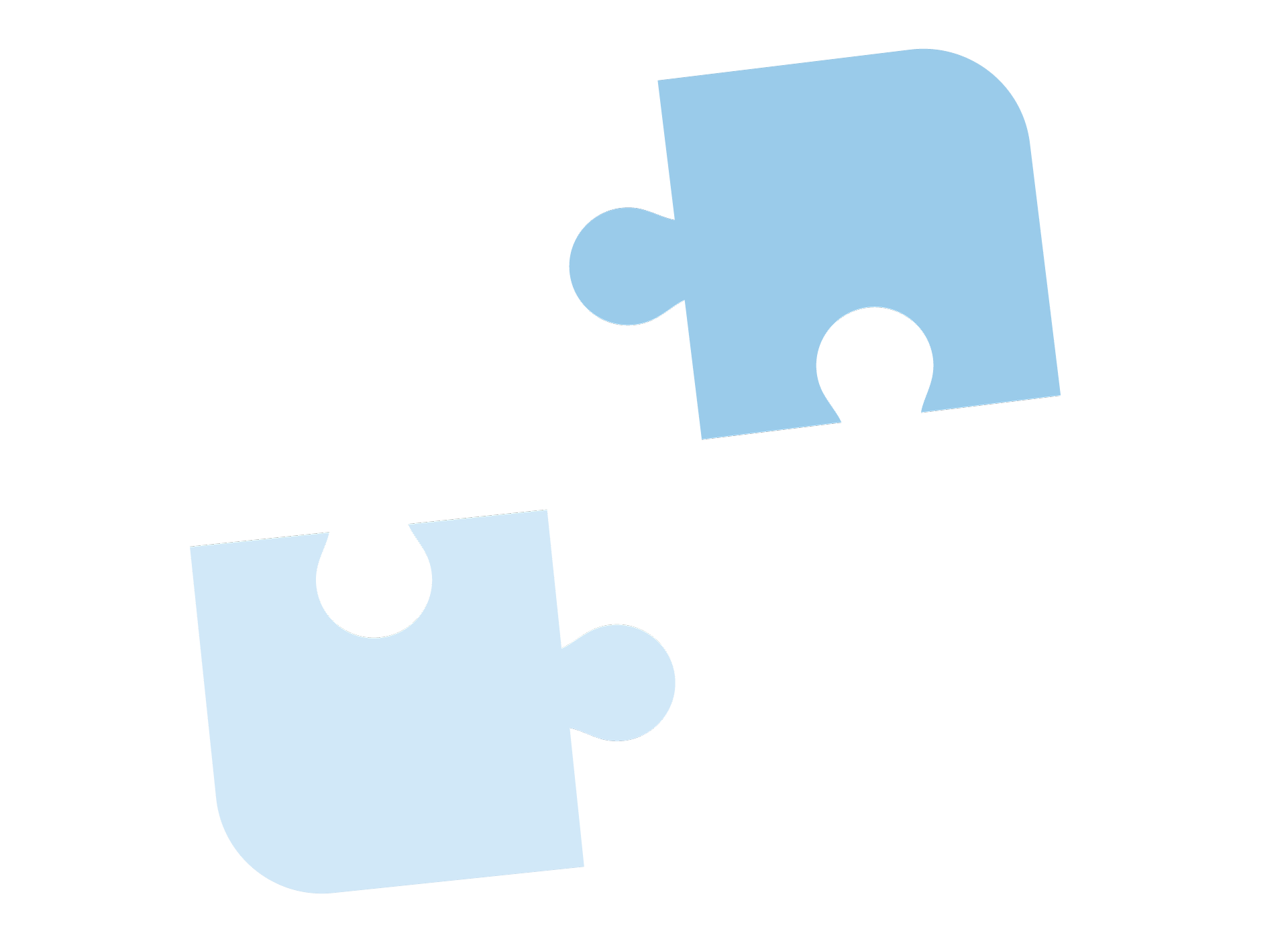 Two blue puzzle piece icons