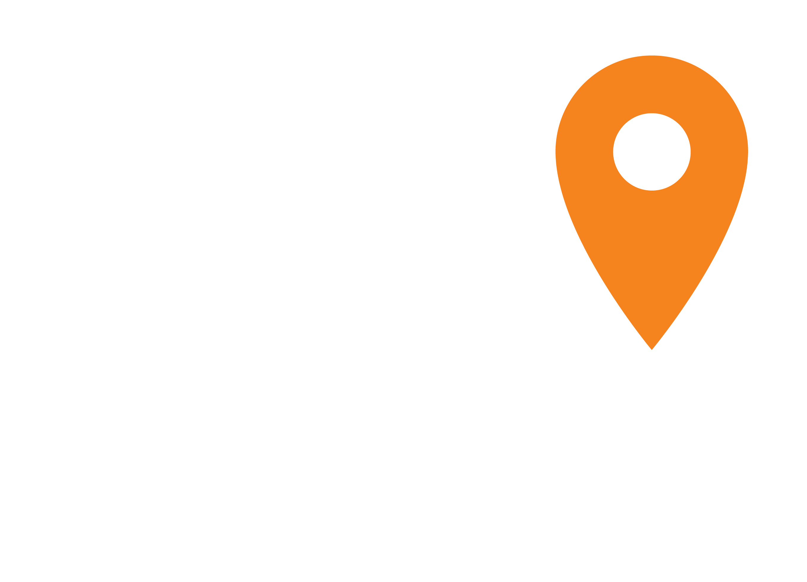 Orange pinpoint map icon