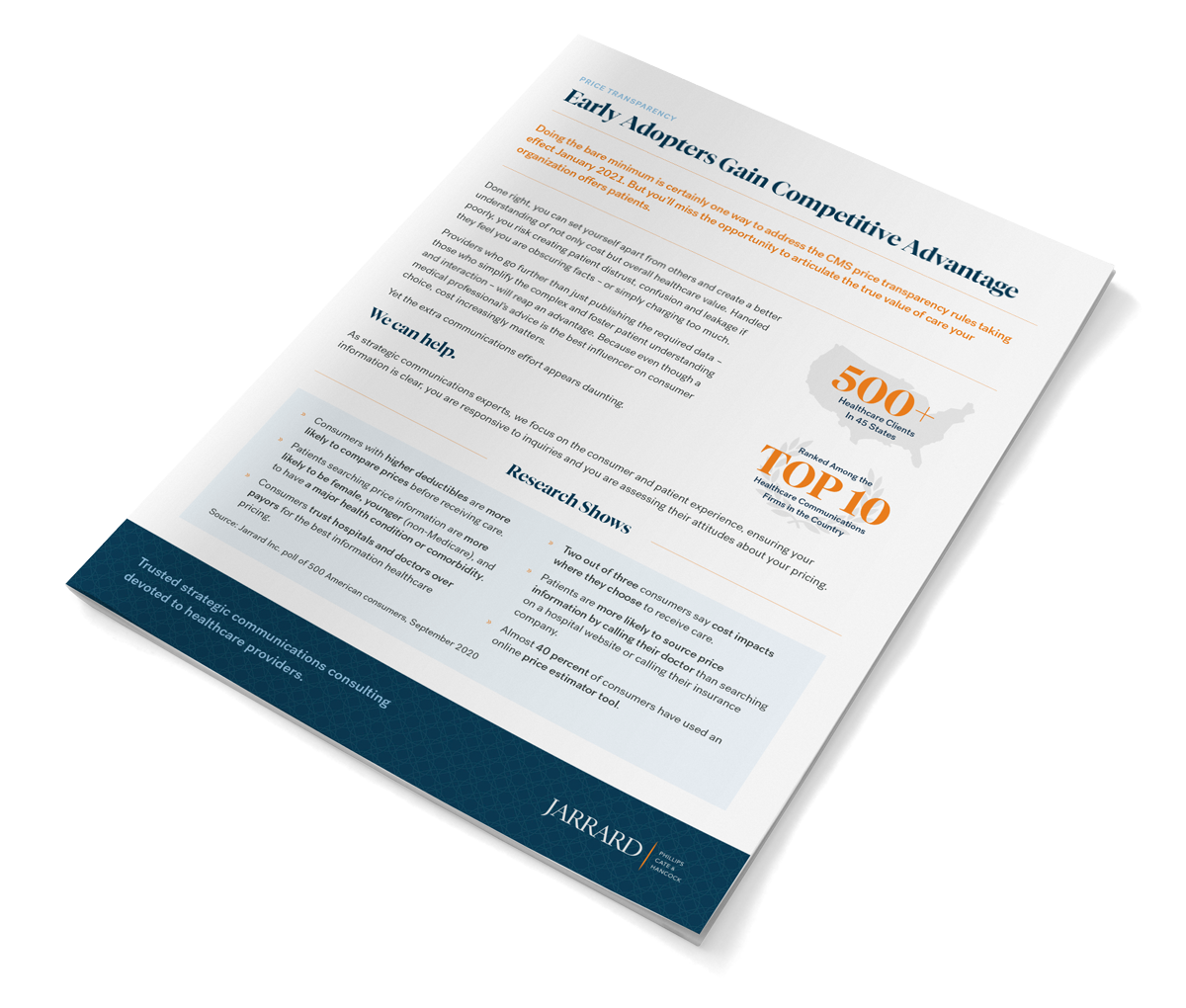 An angled infographic with title that reads "Early Adopters Gain Competitive Advantage"